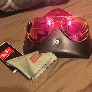 🚫sold🚫Caymen Flash/ Pink Mirror Ray bans